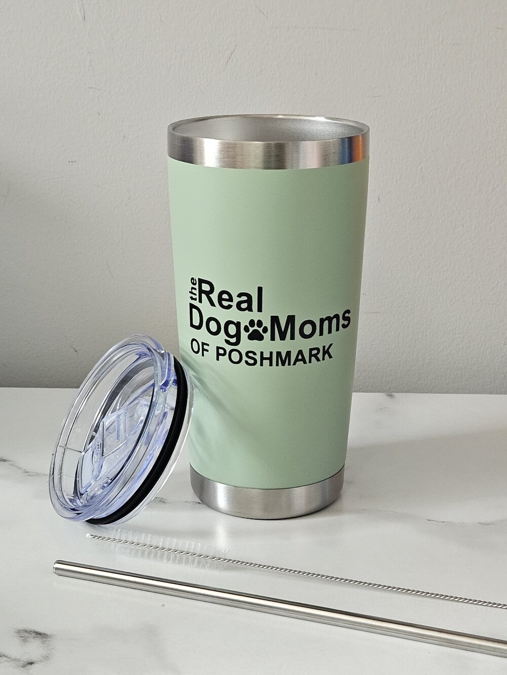 🐶🐾 "The Real Dog Moms Of Poshmark" 20oz Tumbler w/ Lid & Straw- Pick 1 - Picture 6 of 14